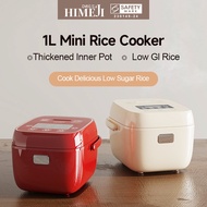 HIMEJI 1L Low GI Rice Cooker with Thickened Innner Pot Low Carbs Reduce 30% of Starch | Multifunctional mini rice cooker