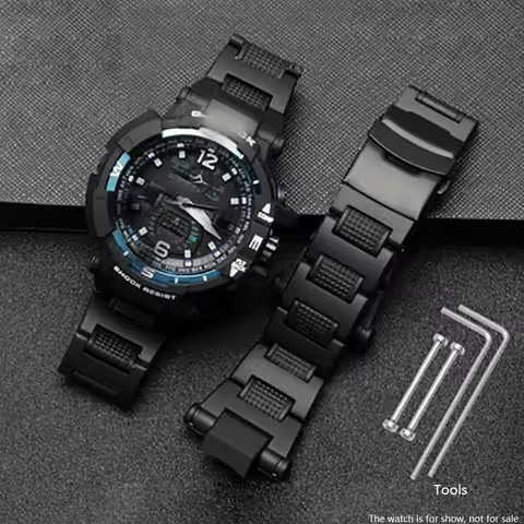 Plastic Steel Watchband for Casio GW-A1100FC GW-A1000 GW-4000 GA-1000 Watch Strap High Quality Mens 