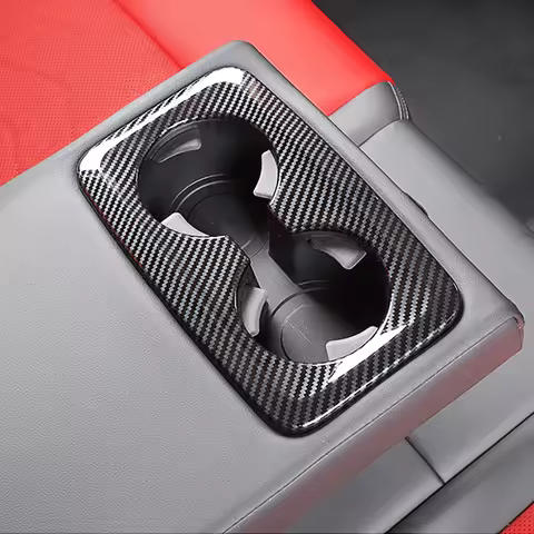 Carbon Fiber Rear Seat Cup Holder Cover Style For BMW X1 iX1 X2 iX2 U10 U11 2023 2024 2025 2026