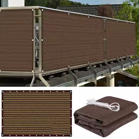 Thicken 220GSM Balcony Screen Privacy Coffee Fence Privacy Mesh Garden Wall Privacy Protection Net T