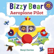 - Imported Book Bizzy Bear Aeroplane Pilot Push Pull Slide Board book educational interaction activi