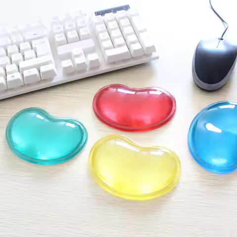 Quality wavy comfort gel mouse wrist pad transparent silicone heart-shaped wrist pad decompression a