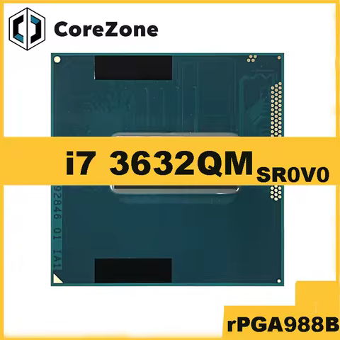 i7-3632QM i7 3632QM SR0V0 2.2 GHz Quad-Core Eight-Thread CPU Processor 6M 35W Socket G2 / rPGA988B