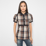 KEMEJA LGS - Women's Casual Shirt - Short Sleeve - Plaid - LLSH.380.SL765A.522.7C