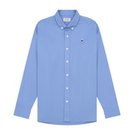 Giordano Mens Embroidery Oxford Slim Shirts 01045043002 เสื้อเชิ้ตผู้ชาย เสื้อจิออดาโน