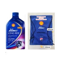 Shell Advance 4T Long Ride 10W-40 Fully Synthetic Motorcycle Engine Oil (1L) & Oil FILTER YAMAHA