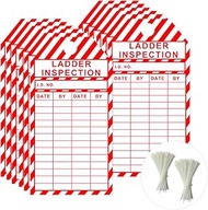 Ladder Safety Inspection Tags Double Sided for Ladders 3 x 5.75 Inch - Safety Inspection Tags Ladder
