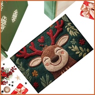 Christmas Reindeer Door Rug Soft 23.6 X 17.5 Inch Non Slip Washable Doormat Winter Holiday Elk Floor