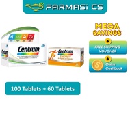 Centrum Multivitamin-Multiminerals 100 Tablets EXP:12/2026 + Centrum Energy B-Vitamins & Minerals 60