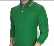 Kaos Polos Berkerah Fashion Kaos kerah Pria/Wanita Polos Lengan Panjang-Marun-merah-hitam-abu-navi-p