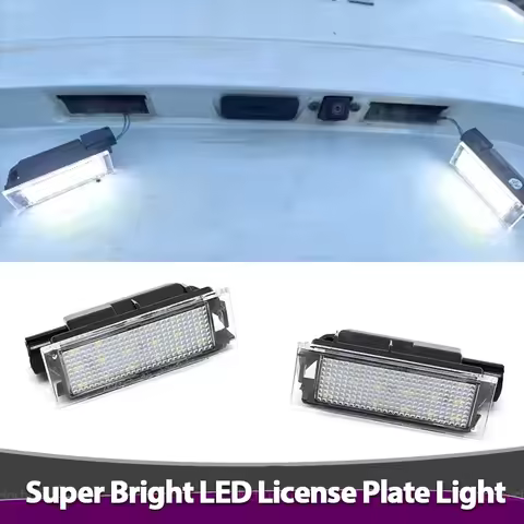 2Pcs LED Number License Plate Light 12V SMD Number Lamp For Renault Megane 3 Clio Laguna 2 Megane 3 