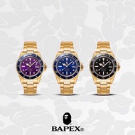 預訂 金光閃閃  🇯🇵 Bape Classic Type1 BAPEX 金三色 機械錶 watch