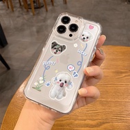 For sale cute transparent puppy soft case Oppo A6 Pro Note 70Reno 14F C71 A5 A5x A3x A5i A3 A3X A60 