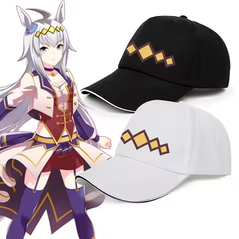Anime Uma Musume Cinderella Gray Oguri Cap Men Women Baseball Cap Cosplay Cartoon Black White Sun Ha
