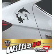 Car Body Cutting Sticker - Whale