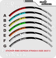 Decal sticker sepeda Rims Velg sepeda POLYGON XTRADA 6