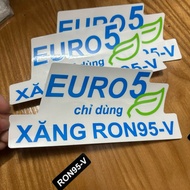 Fuel sticker EURO 5 Ron95-V, DO 0,001S-V fuel tank outer cover