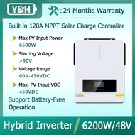 Y&H 6.2KW Hybrid Solar Inverter 48VDC On/Off-Grid Hybrid Inverter AC220V Two Load Output Power MPPT