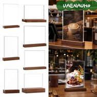 UAENAUH0 Desk Display Stand, A4/A5/A6 Double Side  Bulletin Board, Durable Transparent Acrylic Menu 