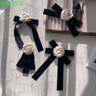 WADEES Black Ribbon Pin, Skin Cancer Melanoma Cancer Black Bow Brooch Pin, Enamel Black Ribbon Badge