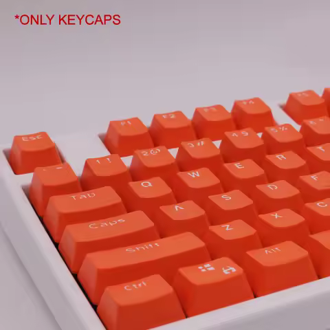 Mechanical Keyboard Keycaps Orange OEM Profile Height 104 Keys for 61 87 104 Keyboard Anne Pro 2 GK6