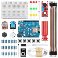 WeMos D1 WiFi UNO R3 Basic Beginner Kit Used for DIY Electronics Projects for Arduino Type with R3 Board/Breadboard Components