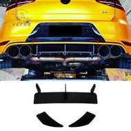 for Golf 7R Golf 7 R 2013-2016 Glossy Black Rear Bumper Diffuser Splitter Spoiler Fins Trim