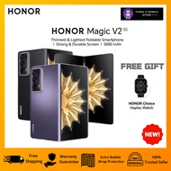HONOR Magic V2 5G (16GB+512GB) Thinnest &amp; Lightest foldable smartphone | 5000mAh Silicon-Carbon Battery -OriMalaysia Set