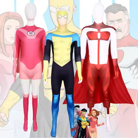 Anime Cartoon Invincible Mark Grayson Cosplay Men Costume Male Superhero Omni-man Atom Eve Man Hallo