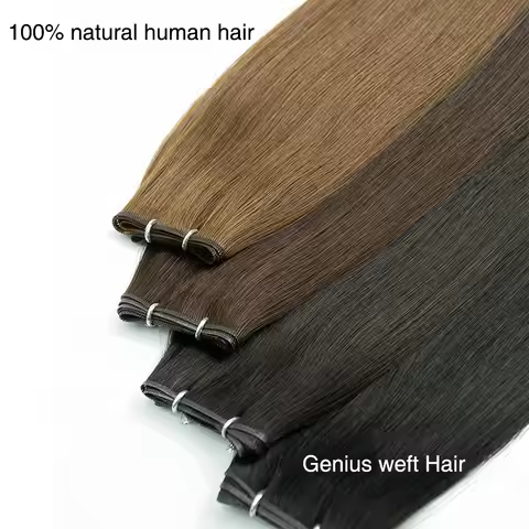 Invisible Bead Weft Double Drawn Salon-Quality Genius Weft Hair Extensions Virgin Remy Genius Weft R