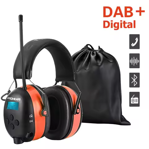 ZOHAN Electronic Bluetooth 5.0 DAB/FM Radio Earmuffs With 2000 mA Rechargeable Battery For Weeding N