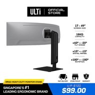 ULTi Ergo Heavy-Duty Vertical Lift Free-Standing Monitor Stand | Fits Up to 49-Inch Single Ultrawide