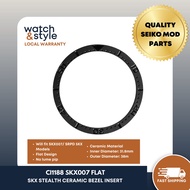 Watch Accessories CI1188 SKX007/SRPD Flat Ceramic Bezel Insert - SKX Stealth