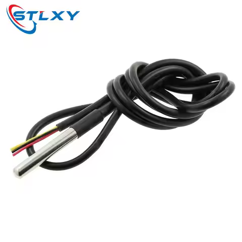 5PcsDS1820 Stainless steel package Waterproof DS18b20 temperature probe temperature sensor 18B20 for