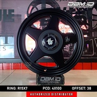 Velg Mobil TBW Turbo Bastard Dashing R15 4x100 Lebar7 ET38 Black