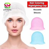 WITTEMY Hair Coloring Hat, Reusable Silicone Hair Coloring Highlighting Cap, With Hook Hair Dying Fr
