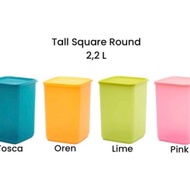 Tupperware Original Tall Square Round Jar 2.2L