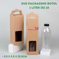 1 Liter Bottle Box Jar Box Packaging Box 1 Liter Bottle Carrying Box/ 10PC