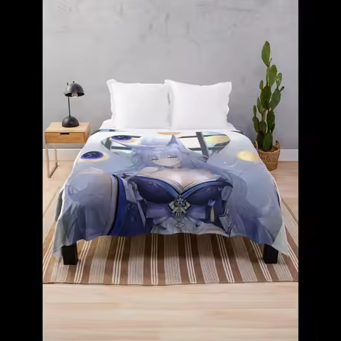 Shinano Azur Lane Throw Blanket Soft Plush Fleece for Cozy Comfort on Sofa or Bed Home Textiles Coll
