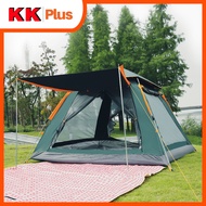 3-4 Persons One Living One Bedroom Automatic Tent - Green