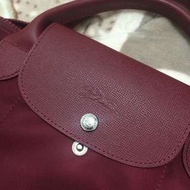 全新 正品 Longchamp Le Pliage Neo 短把大型水餃兩用包 深紅色 厚