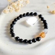 探驪丨膠花拉長石埃及金運石紫蘇輝石丨金錢靈氣能量丨彌雅原創