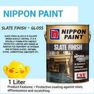 NIPPON PAINT Slate Finish Gloss / Satin / Color 1Liter / Cat Batu Color