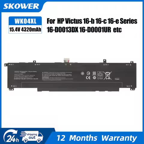 SKOWER WK04XL Battery For Hp Victus 16-b 16-c 16-d 16-e Series 16-D0013DX 16-D0001UR 16-D1113TX 16-E