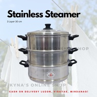 ℗Stainless Steamer 2 Layer 3 Layer 30 cm 36 cm 41 cm 45 cm Siomai Siopao Steamer