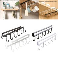 Sunnimix 2Pcs Mug Hooks Under Cabinet Multipurpose Metal Space Saving Coffee Mug Holder