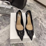 [With Shoe Box] 2025 New Classic Fashion Women's Pointed V-Buckle Women's High Heels 35-42