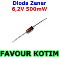 DIODE ZENER 0.5W DIODE 6V2 6.2V 6.2V VOLT 0.5 WATT W DIP FVKOTIM
