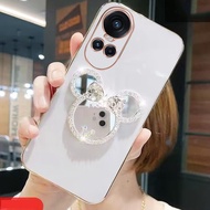 Casing OPPO Reno 10 5G OPPO Reno Reno 10 Pro 5G OPPO Reno 10 Pro + Luxury Minnie Mirrored Flexible Silicone Phone Case