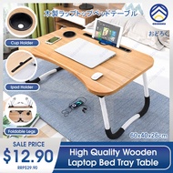 ODOROKU Laptop Bed Tray Table Portable Laptop Desk Lap Tablet with Foldable Legs &amp; Cup Slot, Multifunctional Notebook Stand Reading Holder for Eating Breakfast, Reading Book, Watching Movie on Bed/Couch